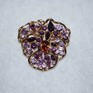 Nolan Miller Gemstone Pansy Pin